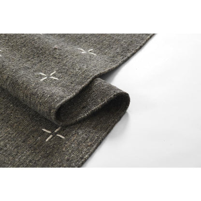 Contemporary Rectangle Area Rug, Charcoal, 8' X 10'