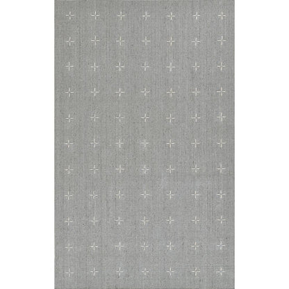 Contemporary Rectangle Area Rug, Light Blue, 8' X 10'