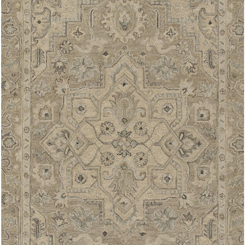 Traditional Rectangle Area Rug, Taupe, 8' X 10'