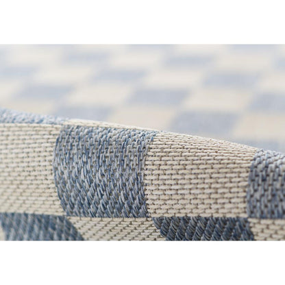 Contemporary Rectangle Area Rug, Blue, 8' X 10'