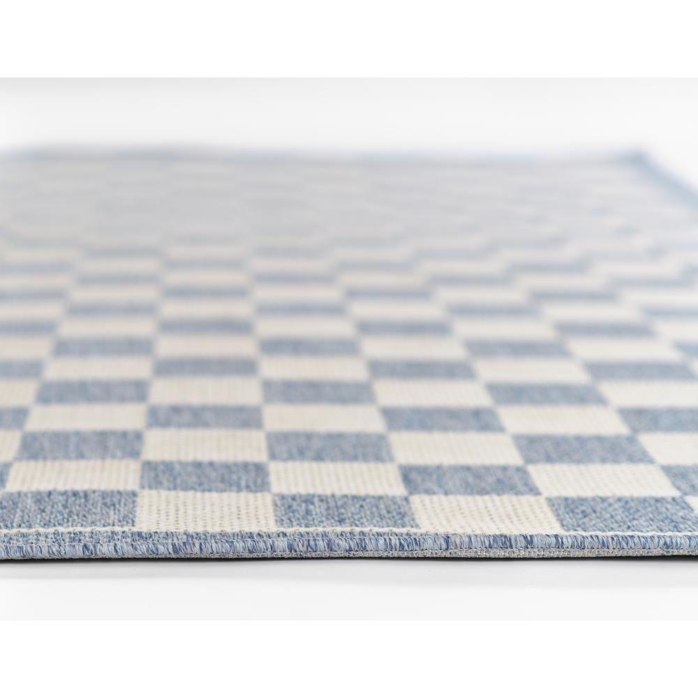 Contemporary Rectangle Area Rug, Blue, 8' X 10'