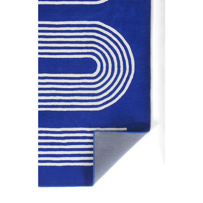 Contemporary Rectangle Area Rug, Cobalt, 5' X 8'