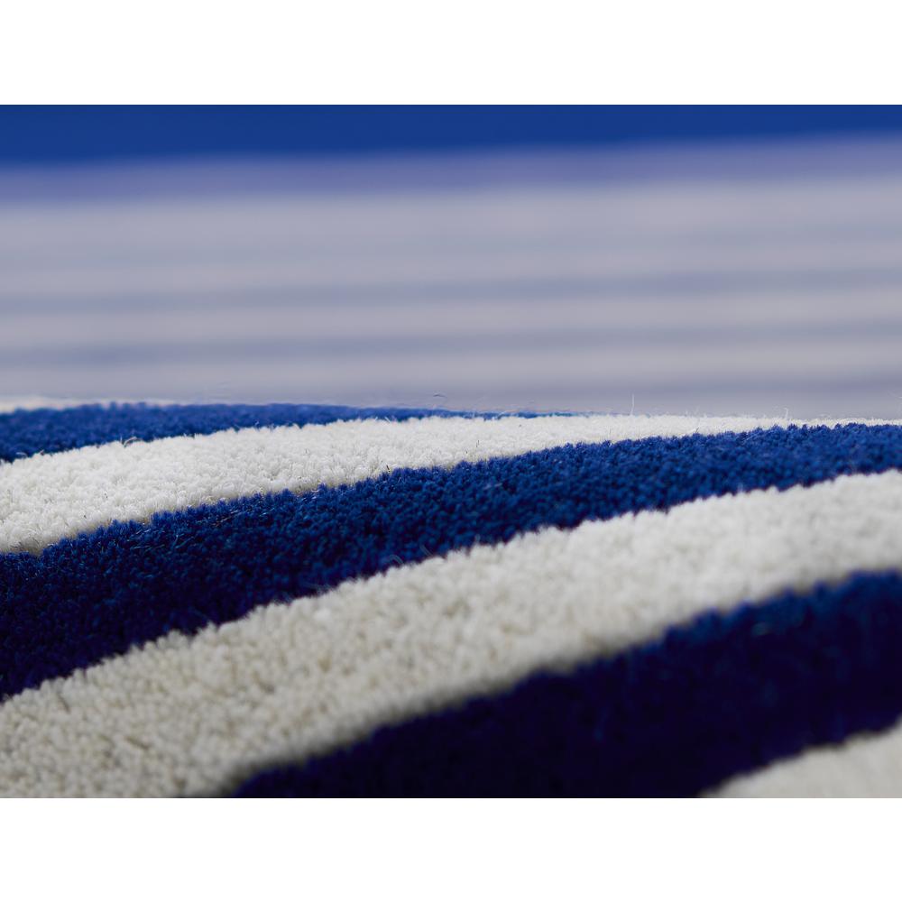 Contemporary Rectangle Area Rug, Cobalt, 5' X 8'