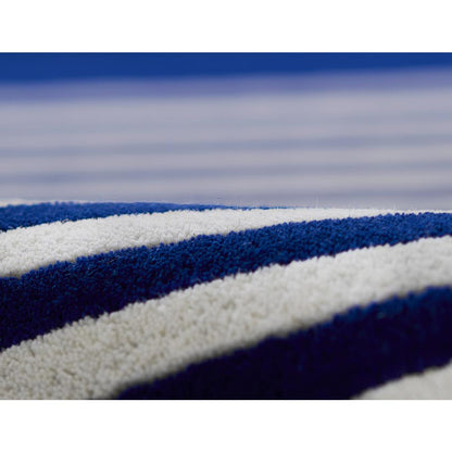 Contemporary Rectangle Area Rug, Cobalt, 5' X 8'