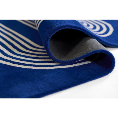 Contemporary Rectangle Area Rug, Cobalt, 5' X 8'