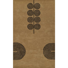 Contemporary Rectangle Area Rug, Beige, 5' X 8'