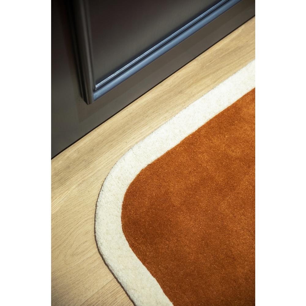 Contemporary Rectangle Area Rug, Copper, 5' X 8'