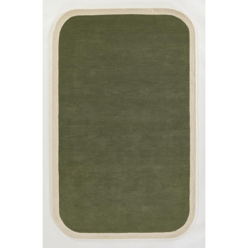 Contemporary Rectangle Area Rug, Green, 5' X 8'