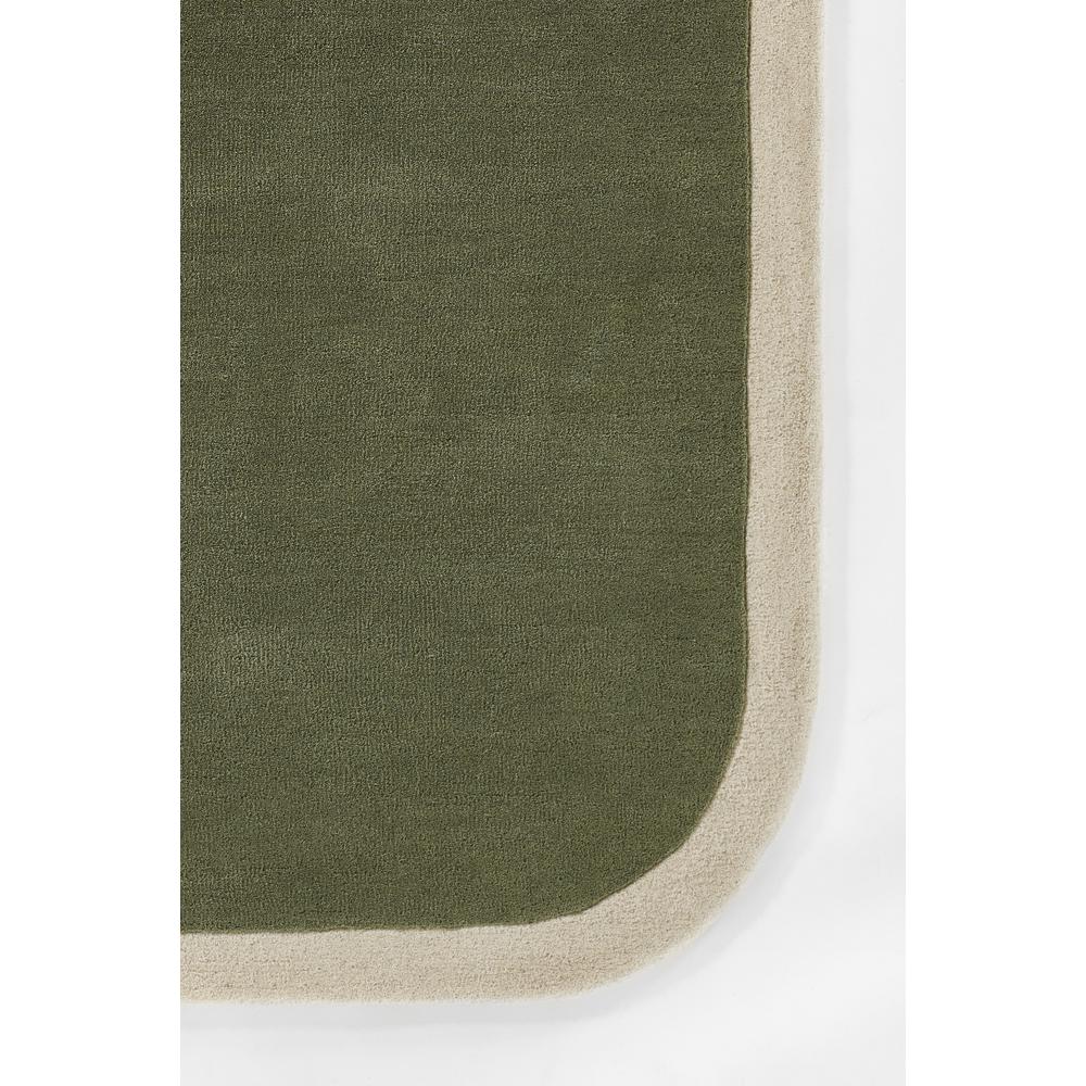 Contemporary Rectangle Area Rug, Green, 5' X 8'