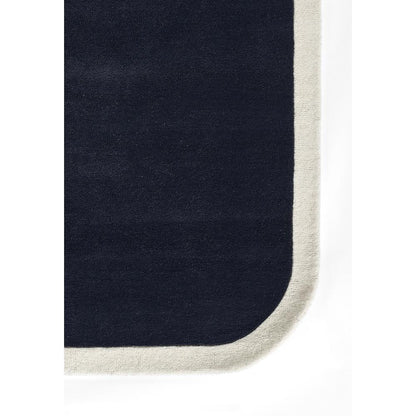 Contemporary Rectangle Area Rug, Navy, 5' X 8'
