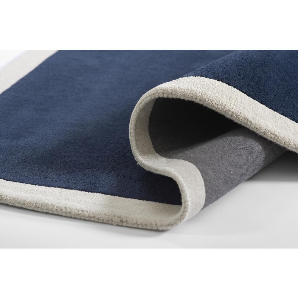 Contemporary Rectangle Area Rug, Navy, 5' X 8'