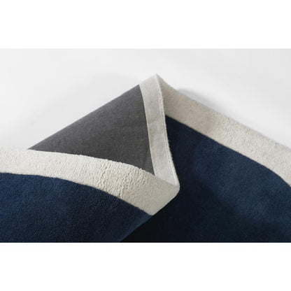 Contemporary Rectangle Area Rug, Navy, 5' X 8'