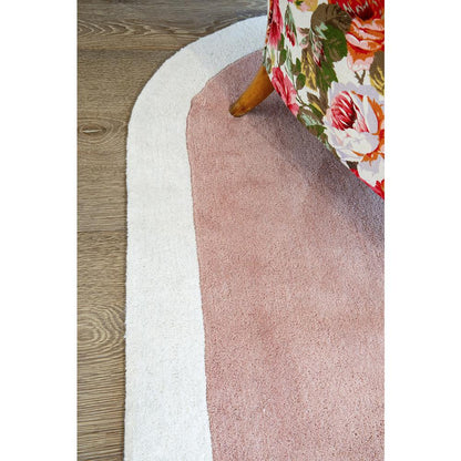 Contemporary Rectangle Area Rug, Pink, 5' X 8'