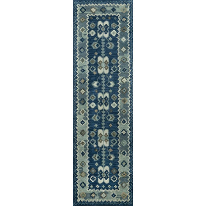 Traditional Rectangle Area Rug, Blue, 5' X 8'