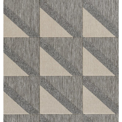 Contemporary Rectangle Area Rug, Grey, 7'10" X 10'10"