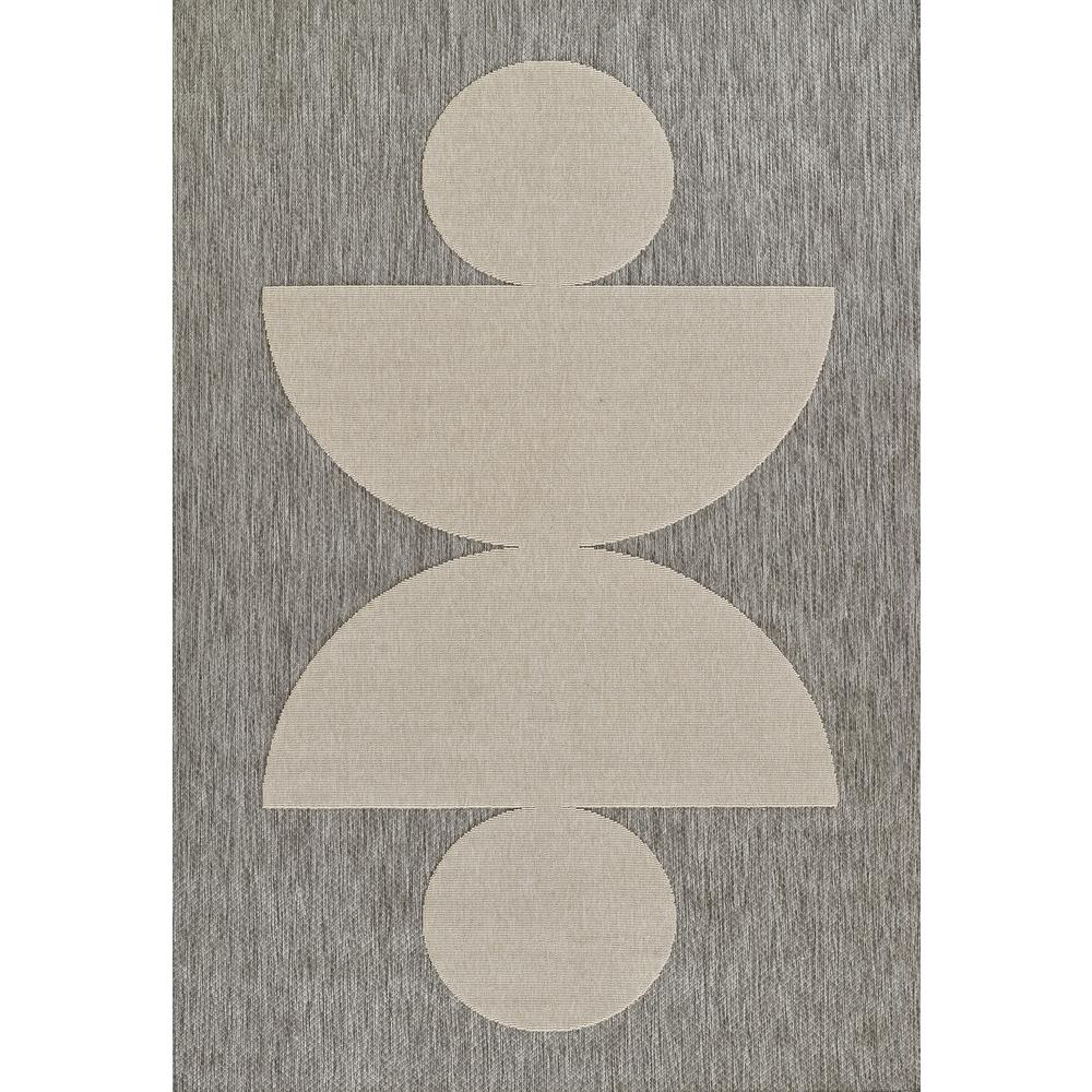 Contemporary Rectangle Area Rug, Grey, 7'10" X 10'10"