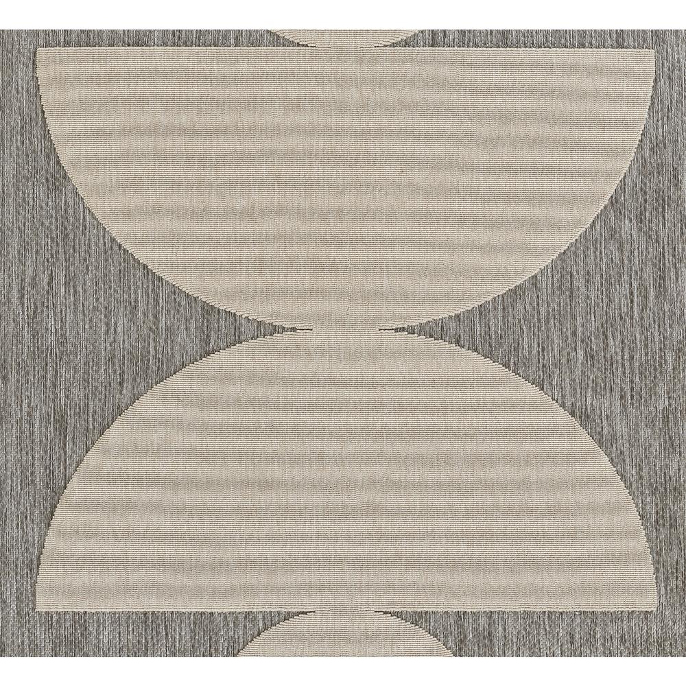 Contemporary Rectangle Area Rug, Grey, 7'10" X 10'10"