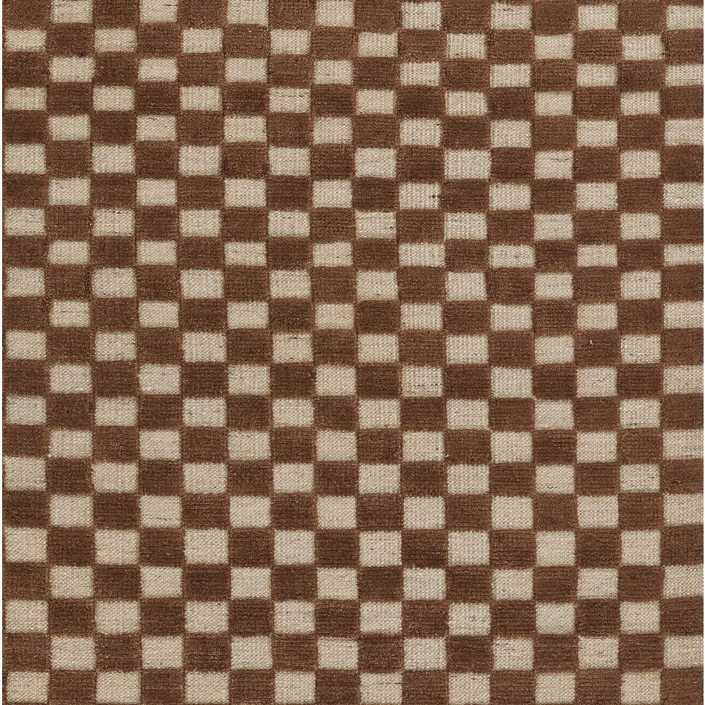 Contemporary Rectangle Area Rug, Brown, 5' X 8'