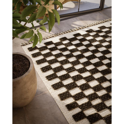 Contemporary Rectangle Area Rug, Charcoal, 5' X 8'