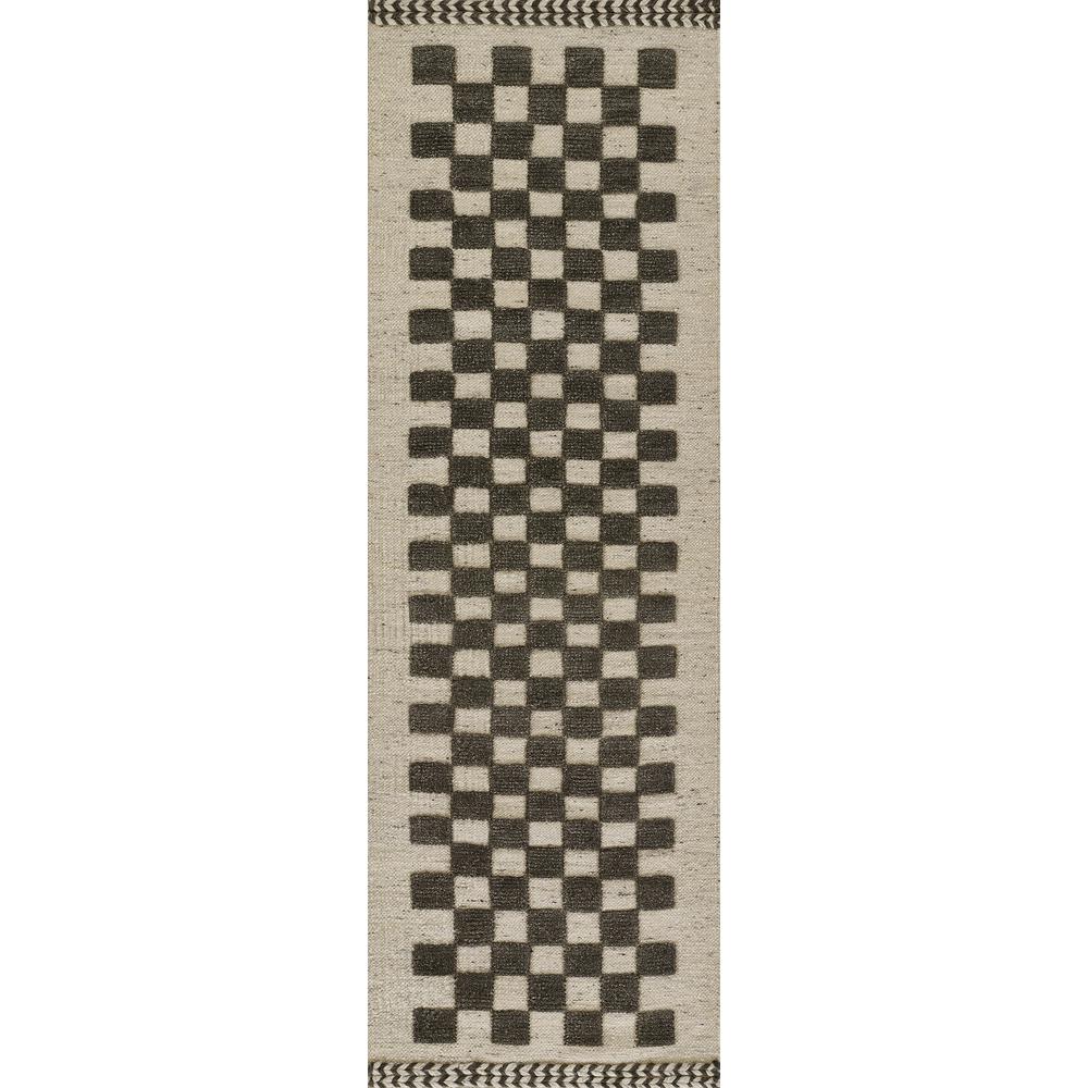 Contemporary Rectangle Area Rug, Charcoal, 5' X 8'