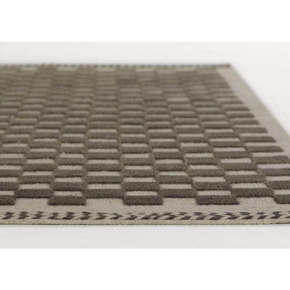 Contemporary Rectangle Area Rug, Charcoal, 5' X 8'