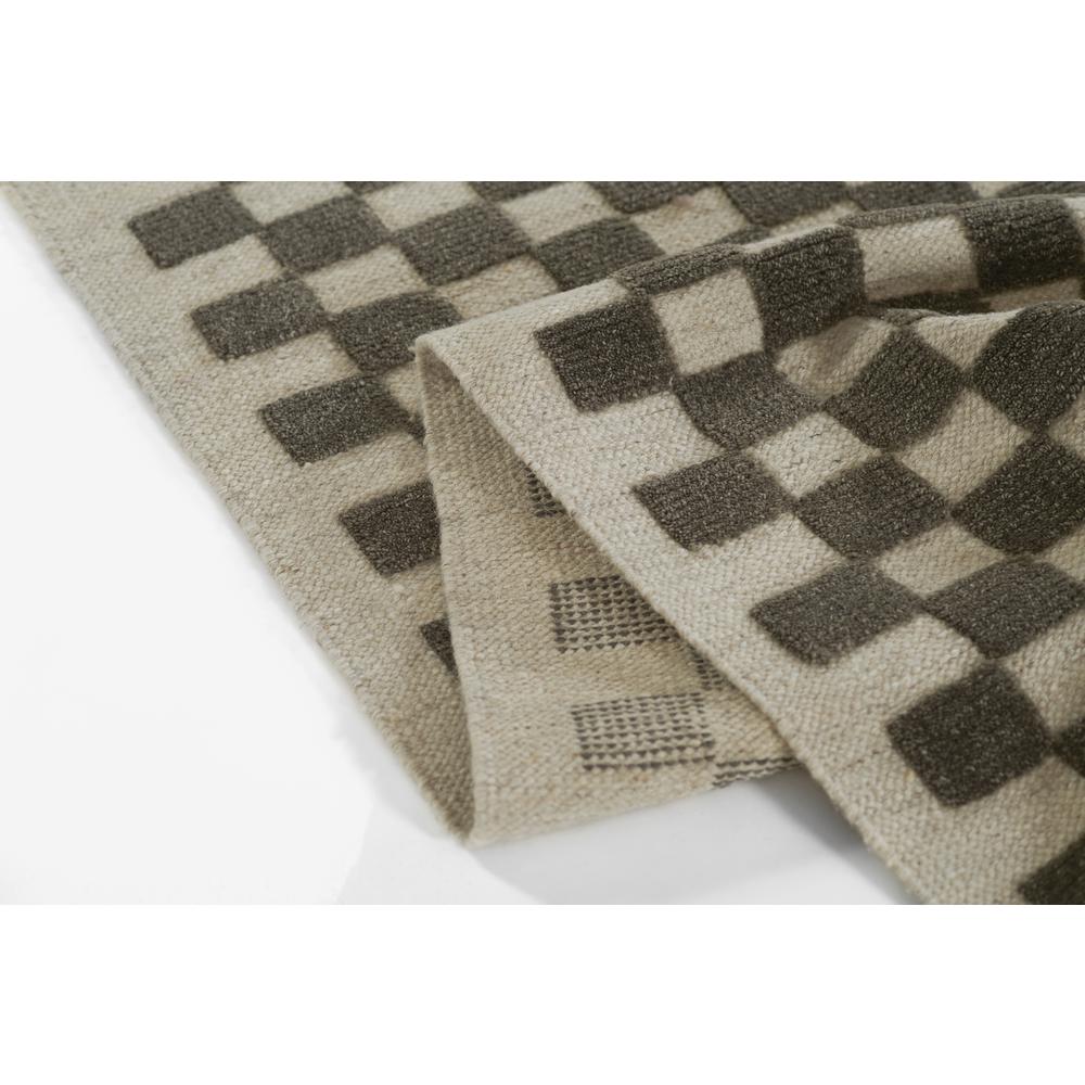 Contemporary Rectangle Area Rug, Charcoal, 5' X 8'