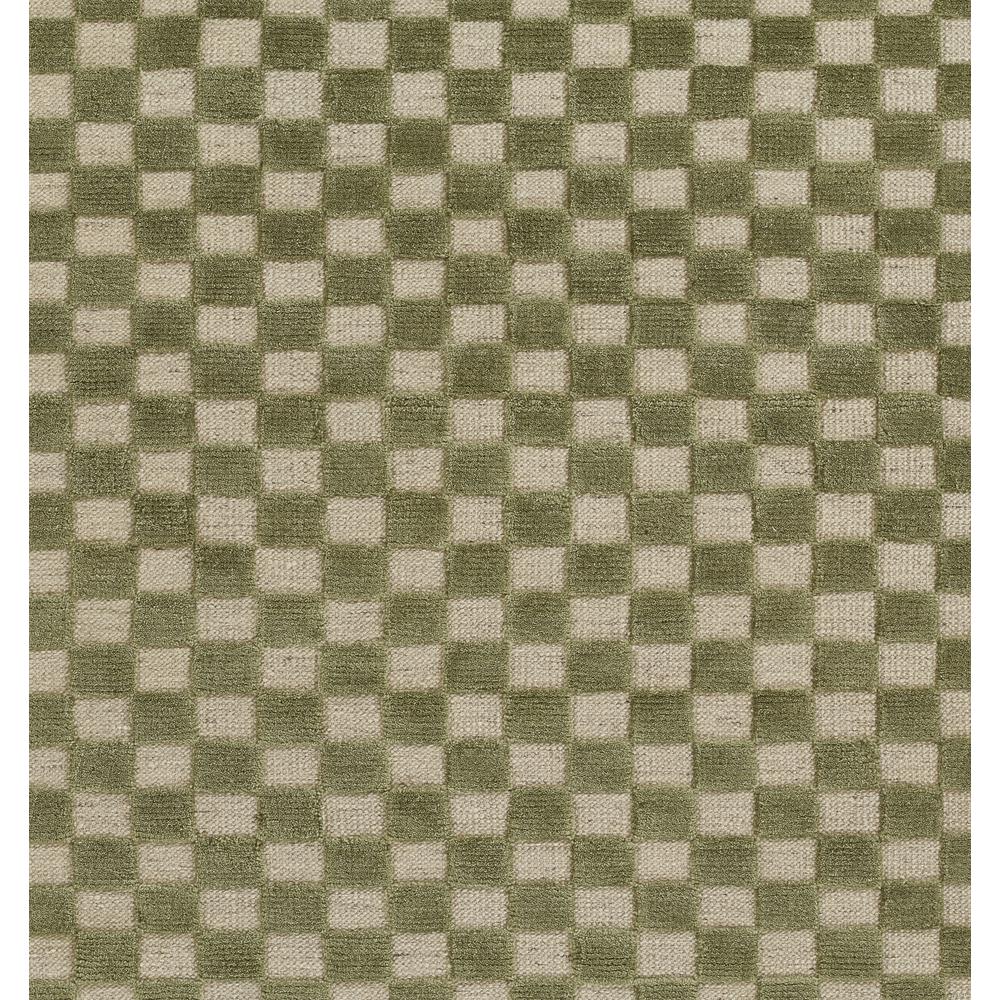 Contemporary Rectangle Area Rug, Green, 5' X 8'