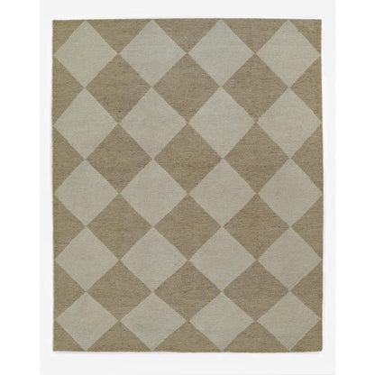 Contemporary Rectangle Area Rug, Beige, 6'3" X 9'