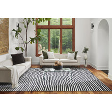 Contemporary Rectangle Area Rug, Black, 5'3" X 7'6"