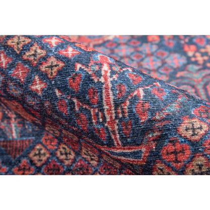 Traditional Rectangle Area Rug, Navy, 7'6" X 9'6"