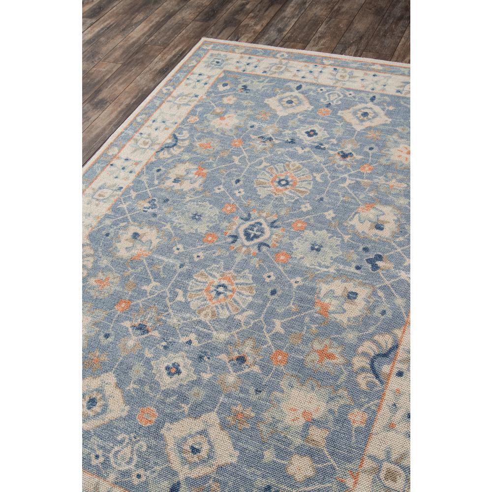Traditional Rectangle Area Rug, Blue, 6'6" X 9'