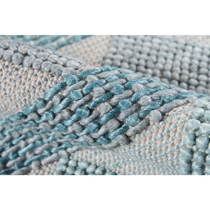 Contemporary Rectangle Area Rug, Blue, 6' X 9'