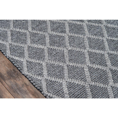 Contemporary Rectangle Area Rug, Charcoal, 6' X 9'