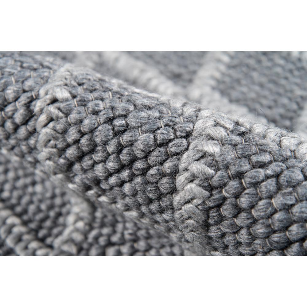 Contemporary Rectangle Area Rug, Charcoal, 6' X 9'