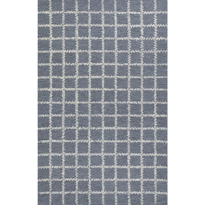 Contemporary Rectangle Area Rug, Blue, 8' X 10'