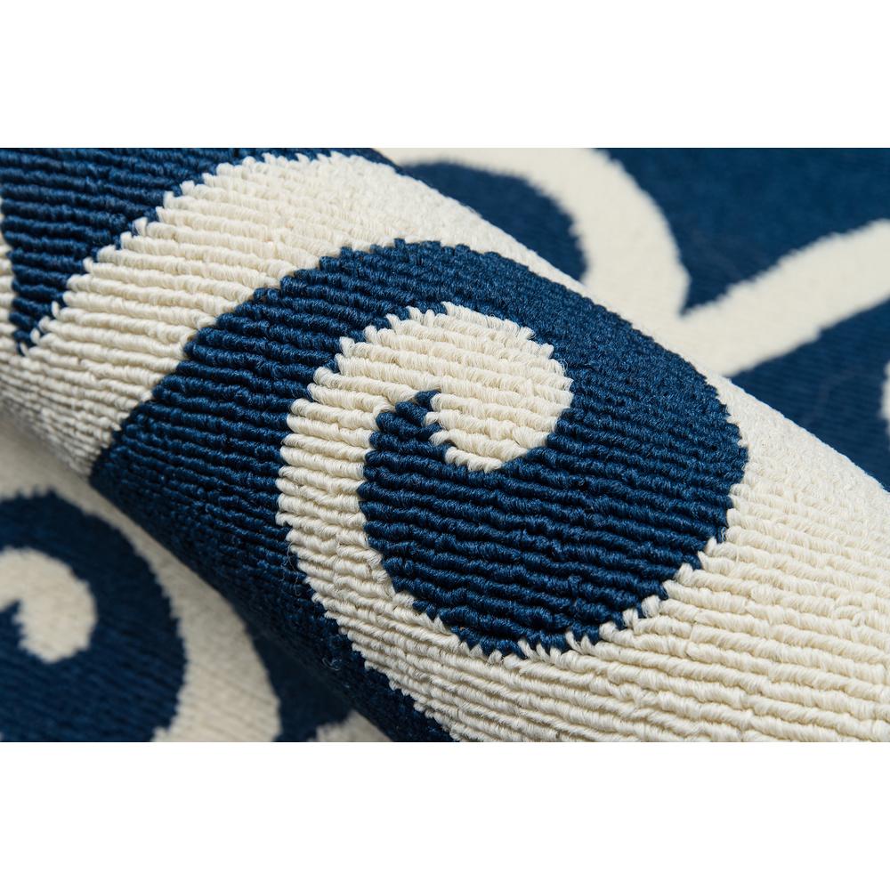 Contemporary Rectangle Area Rug, Navy, 5'3" X 7'6"