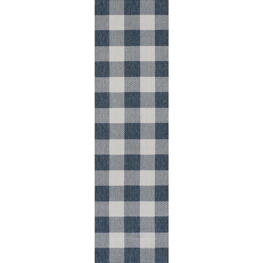 Modern Rectangle Area Rug, Denim, 5'3" X 7'6"