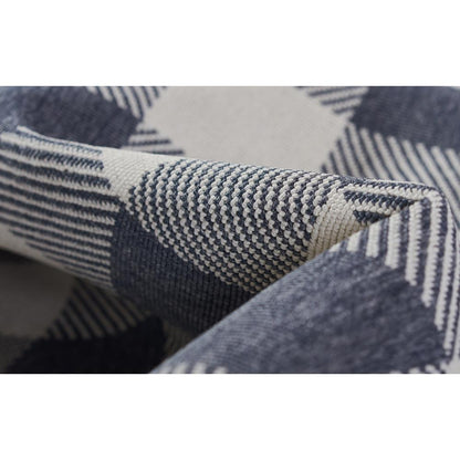 Modern Rectangle Area Rug, Denim, 5'3" X 7'6"