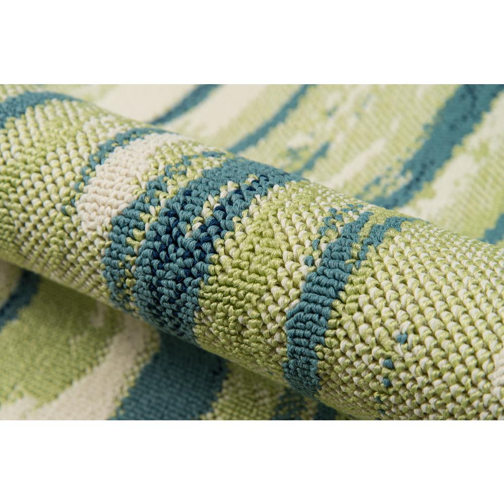 Contemporary Rectangle Area Rug, Green, 5'3" X 7'6"