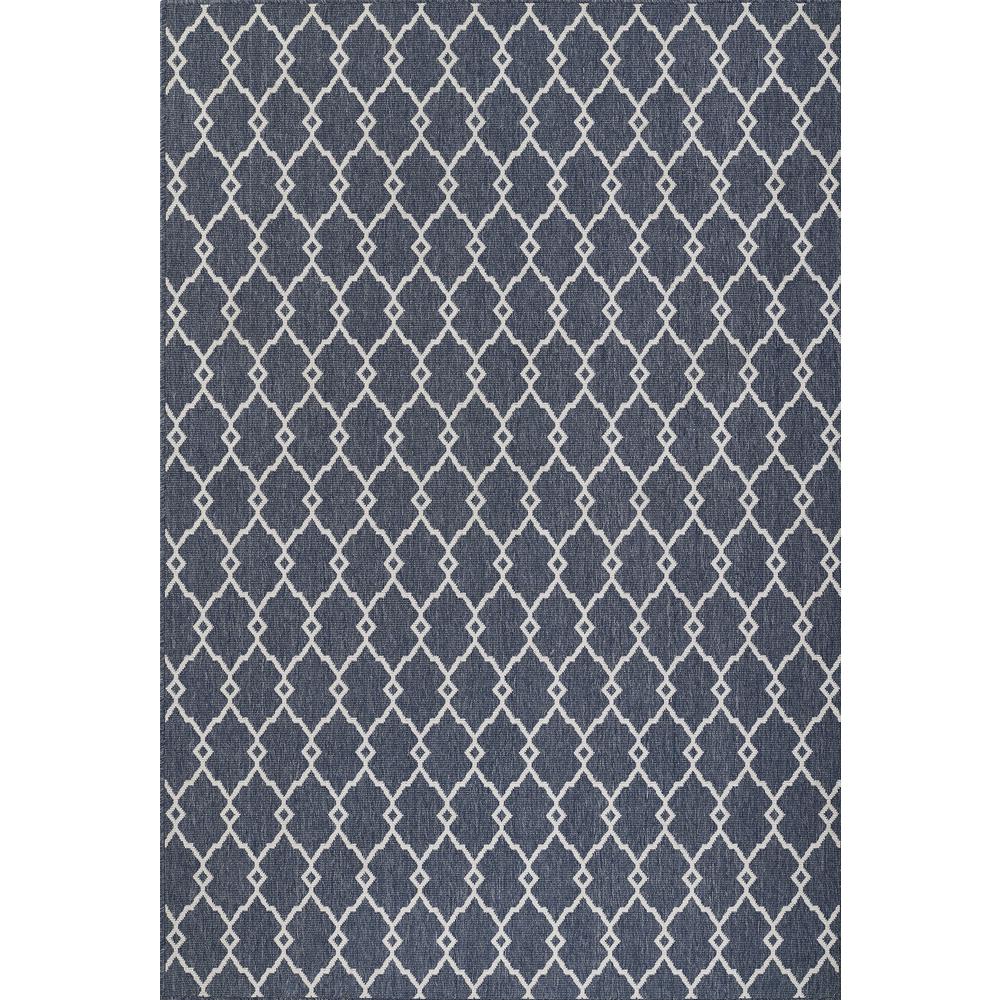 Contemporary Rectangle Area Rug, Denim, 5'3" X 7'6"