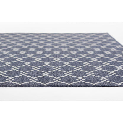 Contemporary Rectangle Area Rug, Denim, 5'3" X 7'6"