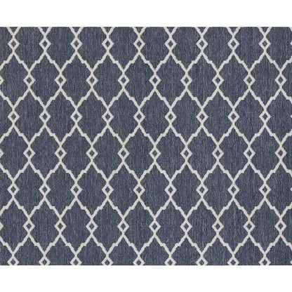 Contemporary Rectangle Area Rug, Denim, 5'3" X 7'6"