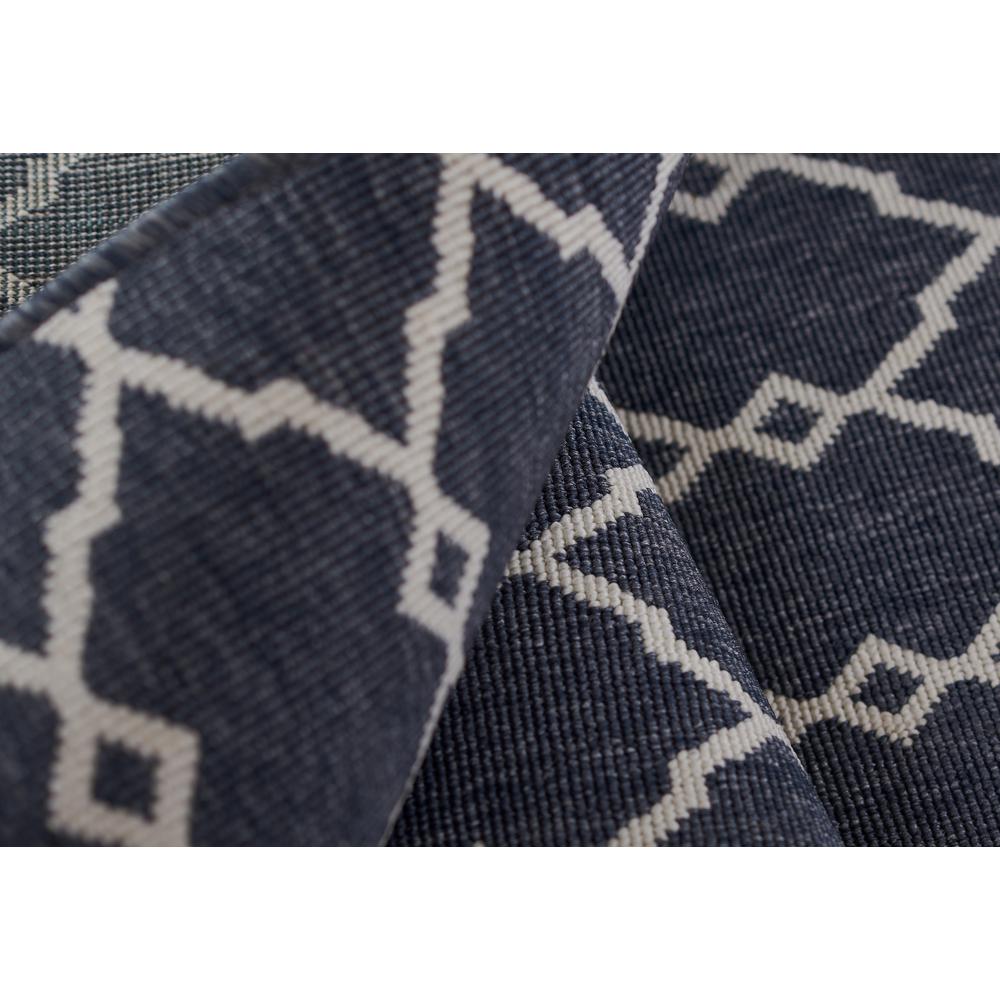 Contemporary Rectangle Area Rug, Denim, 5'3" X 7'6"