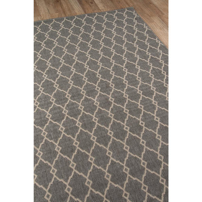 Contemporary Rectangle Area Rug, Grey, 5'3" X 7'6"