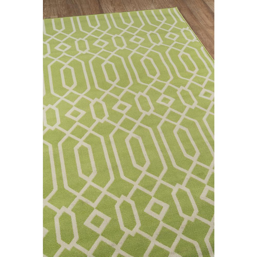 Contemporary Rectangle Area Rug, Green, 5'3" X 7'6"