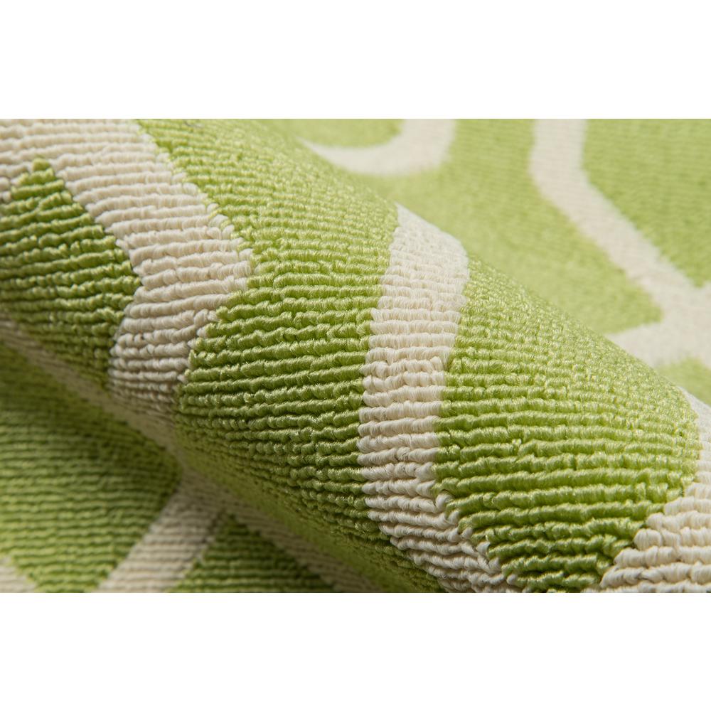 Contemporary Rectangle Area Rug, Green, 5'3" X 7'6"