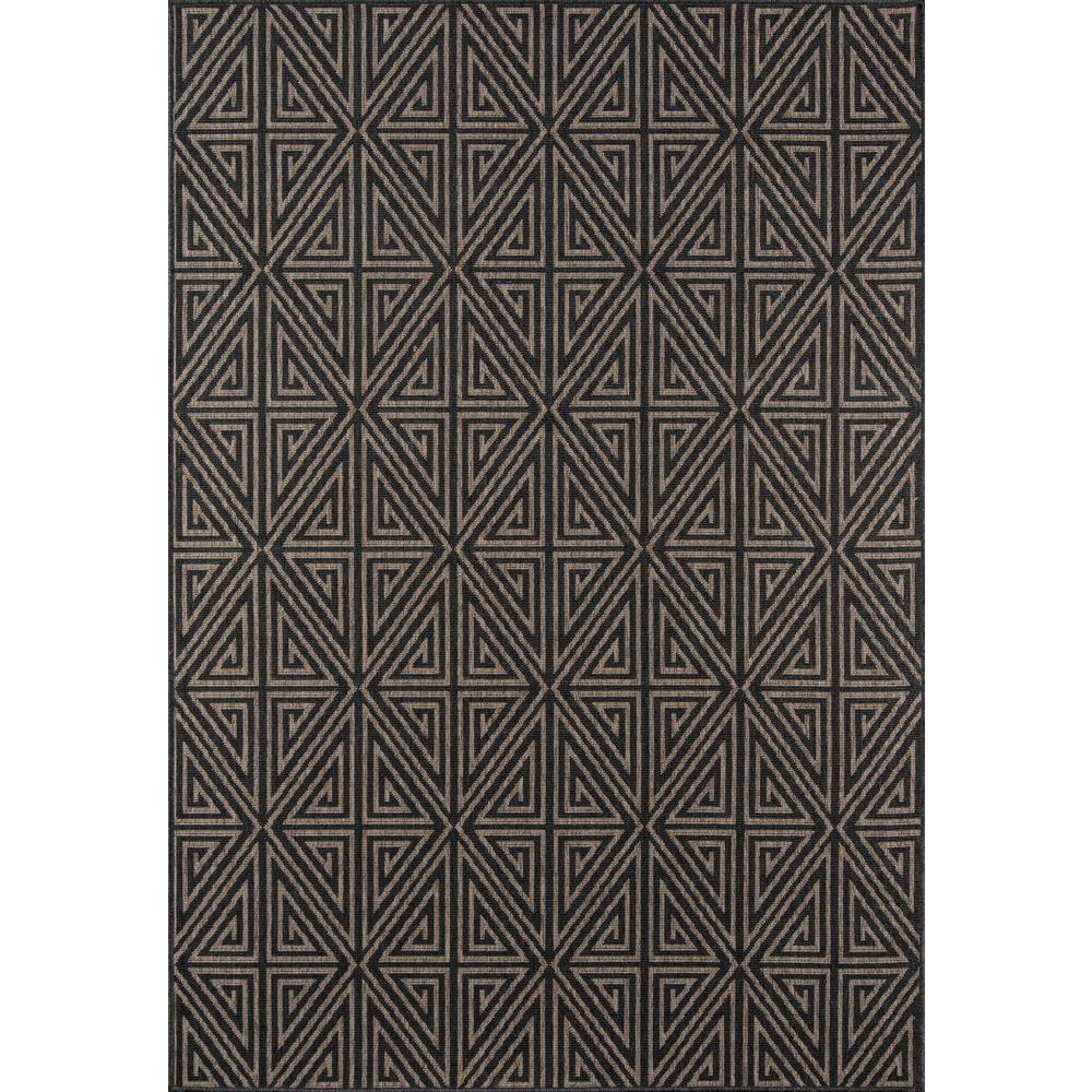 Contemporary Rectangle Area Rug, Charcoal, 5'3" X 7'6"