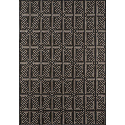 Contemporary Rectangle Area Rug, Charcoal, 5'3" X 7'6"