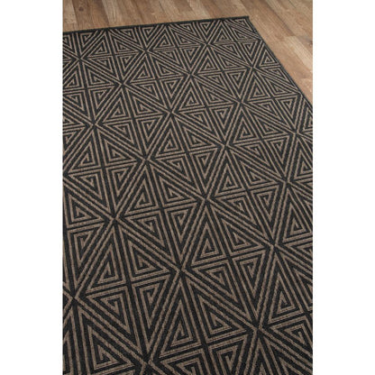 Contemporary Rectangle Area Rug, Charcoal, 5'3" X 7'6"