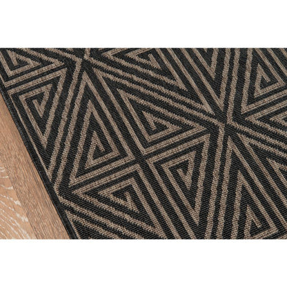 Contemporary Rectangle Area Rug, Charcoal, 5'3" X 7'6"